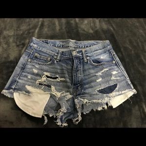 American Eagle high rise jean shorts